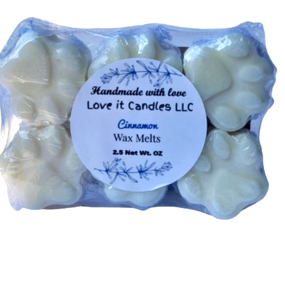 Winter Scented Soy Wax Melts Cinnamon Paw Shape 2.5oz great for gifts - Picture 2 of 5